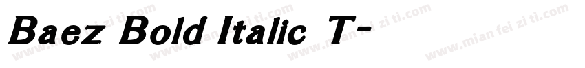 Baez Bold Italic T字体转换